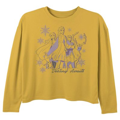 Disney Girls' T-Shirt, Gold, X-Small