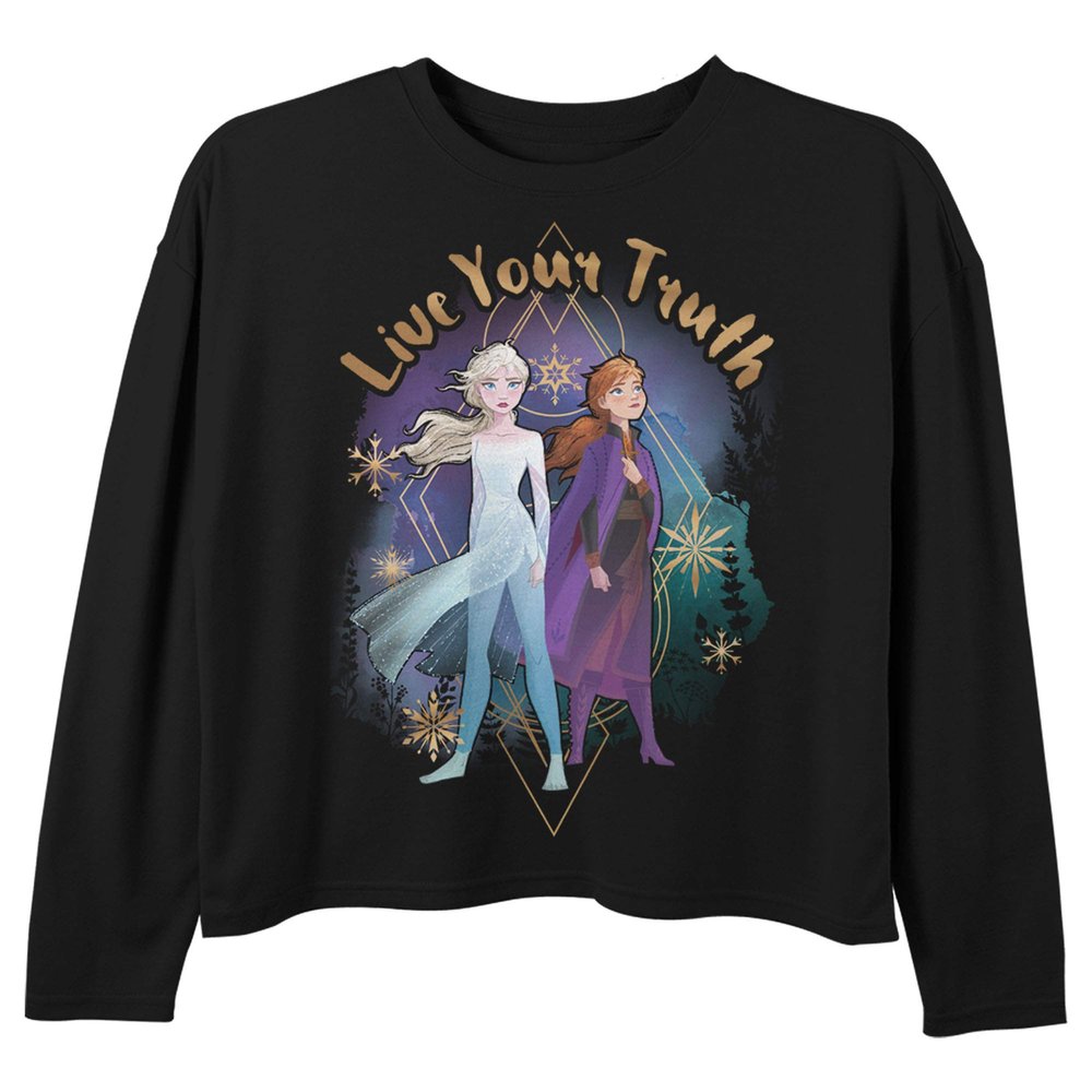 Disney Girls' T-Shirt, Black, Small
