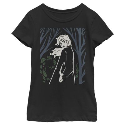 Disney Girls' T-Shirt, Black, Small