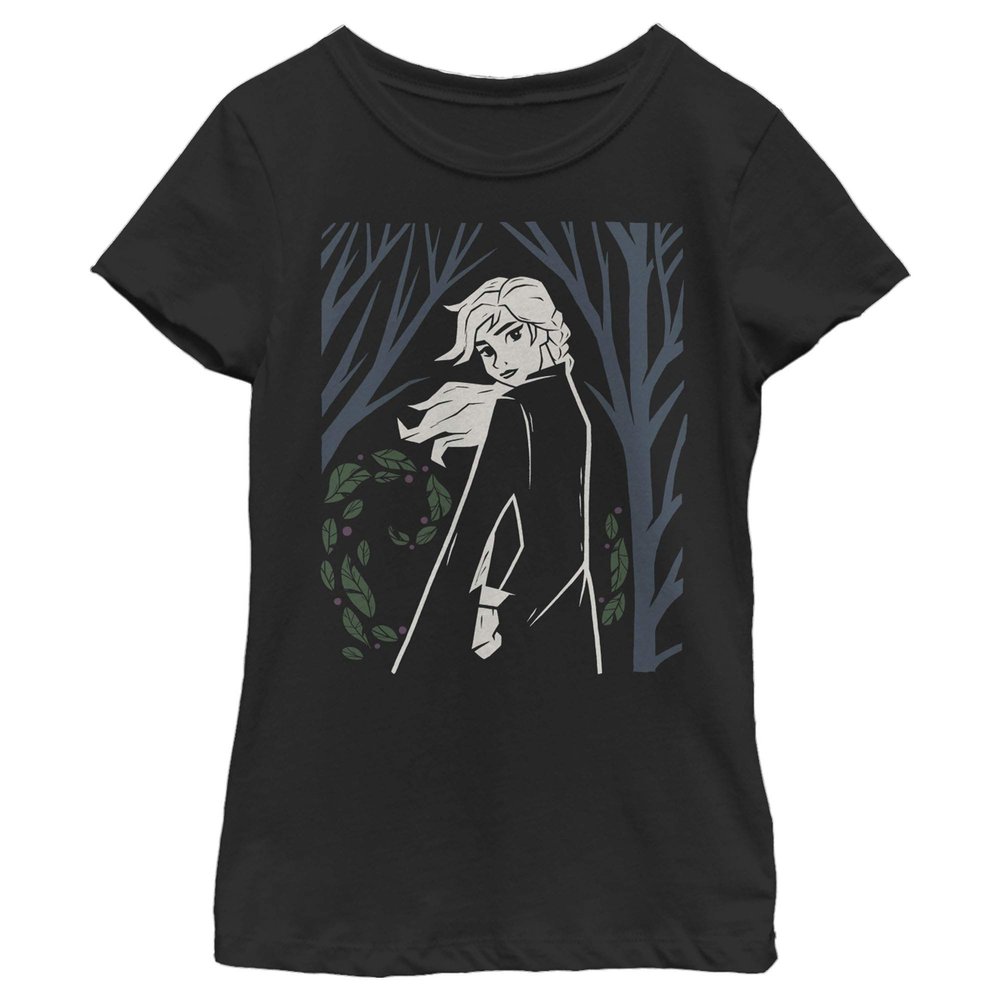 Disney Girls' T-Shirt, Black, Small