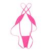 YOOJIA Women's Extreme Sling Shot Micro Mini Bikini One Piece Monokini Swimsuit Thong Bodysuit Pink One Size view 3