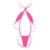 YOOJIA Women's Extreme Sling Shot Micro Mini Bikini One Piece Monokini Swimsuit Thong Bodysuit Pink One Size view 4