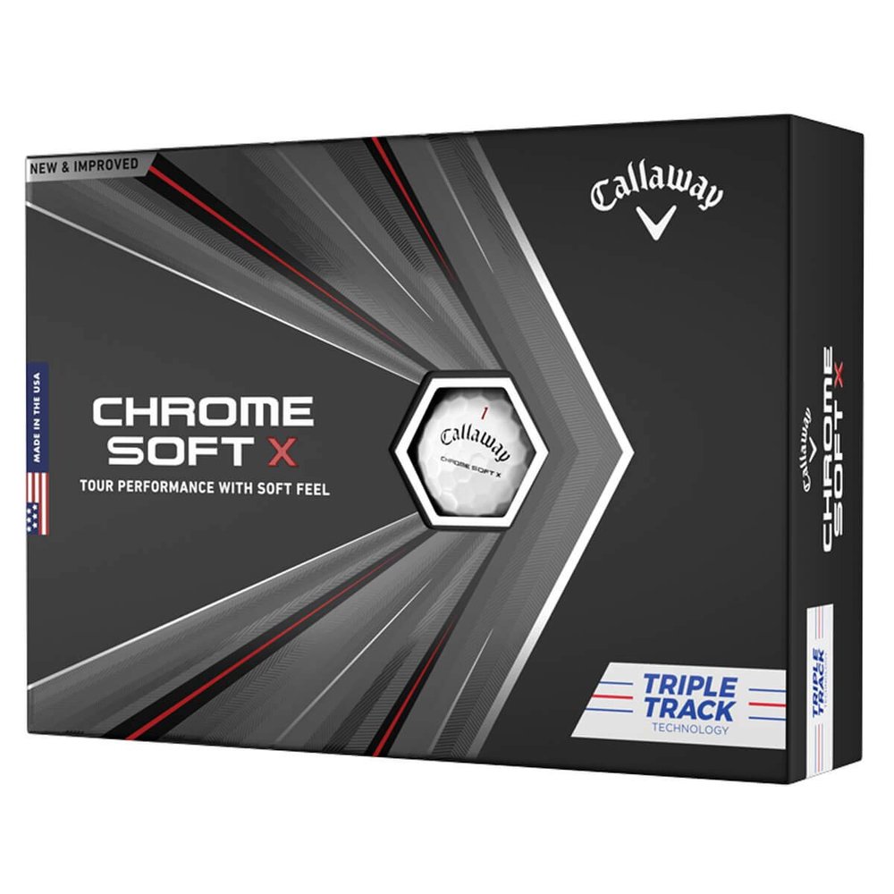 Callaway 2020 Chrome Soft X Triple Track Dozen Golf Balls White