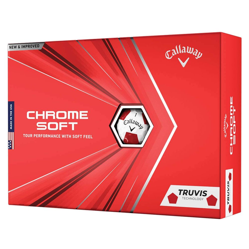 Callaway 2020 Chrome Soft Golf Balls (Truvis Red/White)