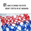 Aoneky Polyester Replacement Basketball Net, Outdoor Basketball Goal Net, 12 Loops Thick Basketball Rim Netting view 3