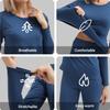PISIQI Thermal Underwear Women Ultra-Soft Long Johns Set Base Layer Skiing Winter Warm Top & Bottom (S, Blue) view 3