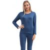 PISIQI Thermal Underwear Women Ultra-Soft Long Johns Set Base Layer Skiing Winter Warm Top & Bottom (S, Blue) view 4