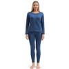 PISIQI Thermal Underwear Women Ultra-Soft Long Johns Set Base Layer Skiing Winter Warm Top & Bottom (XXL, Blue) view 1