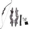 60Inch Archery Takedown Recurve Bow and Arrows Set Hunting Wooden Bow Riser 30-60lbs Traditional Longbow for Outdoor Target Practice Right Hand (Black, 55lbs) view 2