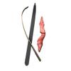 60Inch Archery Takedown Recurve Bow and Arrows Set Hunting Wooden Bow Riser 30-60lbs Traditional Longbow for Outdoor Target Practice Right Hand (red, 50lbs) view 3