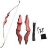 60Inch Archery Takedown Recurve Bow and Arrows Set Hunting Wooden Bow Riser 30-60lbs Traditional Longbow for Outdoor Target Practice Right Hand (red, 30lbs) view 2