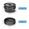 Odoland 15pcs Camping Cookware Mess Kit, Lightweight Pot Pan Kettle Set view 3