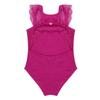 Freebily Kids Girls Lace Cutouts Back Ballet Dance Leotard Bodysuit Top for Gymnastic Sports Active wear Rose_Red 4 Years view 4