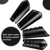 2 Pieces Unisex Faux Leather Gauntlet Wristband Arm Guards Viking Wrist Guard Medieval Knight Bracers for Steampunk Cosplay Party Accessories (Black) view 3
