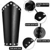 2 Pieces Unisex Faux Leather Gauntlet Wristband Arm Guards Viking Wrist Guard Medieval Knight Bracers for Steampunk Cosplay Party Accessories (Black) view 4