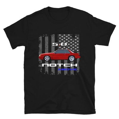 Foxbody Stang 5.0 Notch Above Short-Sleeve Unisex T-Shirt Black