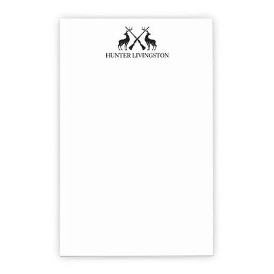Deer Hunter Notepad Set, Personalized Notepad for Men or Women, Personalized Hunting Gifts for Him, Wife, Daughter, Son, Hunter, Size 5.5in x 8.5in, 50 Sheets