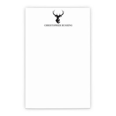 Deer Notepad Set, Personalized Notepad for Men or Women, Personalized Hunting Gifts for Him, Hunter, Size 5.5in x 8.5in, 50 Sheets