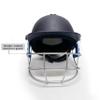 SS Elite Cricket Helmet | Navy Blue | Size: Large | for Men & Boys | Mild Steel Grill | Eva Padding view 2