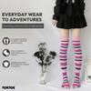 TOETOE - Essential Women Everyday Cotton Over-Knee Toe Socks (1 Pair) (US, Numeric, 4, 11.5, Regular, Regular, Lava) view 2