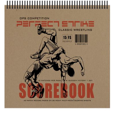Perfect Strike Wrestling Scorebook with Rules and Scoring Instructions : Heavy Duty. Meets and Tournaments. TS-15-FS-H. (5 Book Value Pack)
