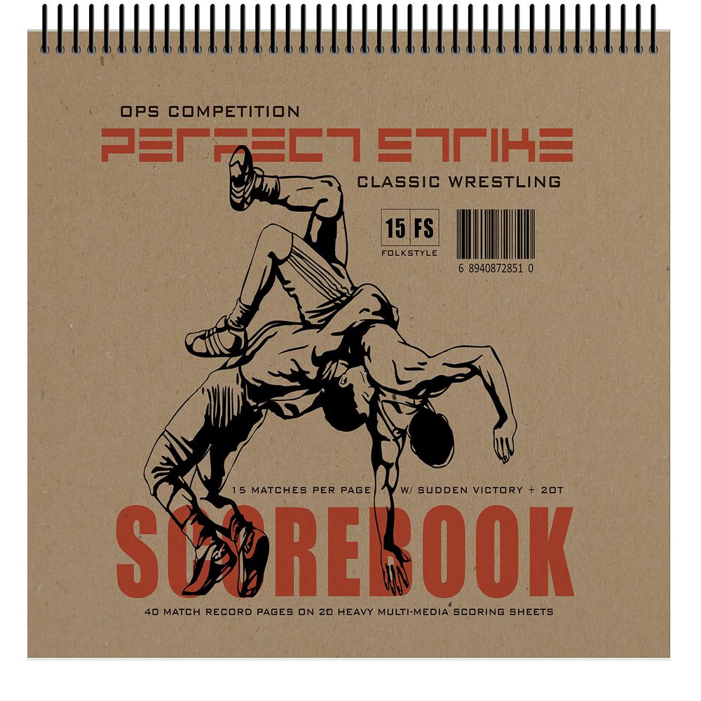 Perfect Strike Wrestling Scorebook with Rules and Scoring Instructions : Heavy Duty. Meets and Tournaments. TS-15-FS-H. (5 Book Value Pack)