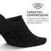 Feetures Everyday Light Cushion Invisible Sock for Men - Anti-Slip Sock Liner with Targeted Compression - Black, L (1 Pair) view 2