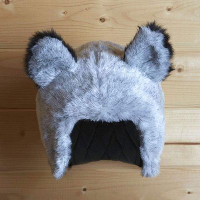 Headztrong Silver Fox Furry Animal Winter Bike Snow Ski Helmet Cover