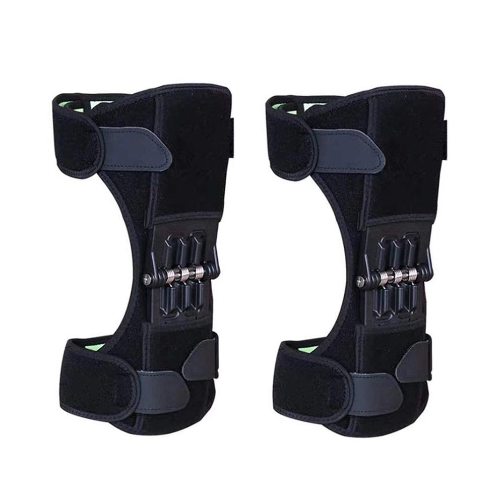 Knee Brace Knee Booster With 3 Springs Powerful Rebound Spring Force Joint Support Power Lift Knee Pads for Hiking Climbing (Size : Double)