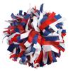 ICObuty Plastic Cheerleader Cheerleading Pom Poms 6 inch 1 Pair 2 Pieces (Red/White/Blue) view 1