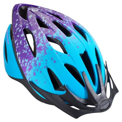 Schwinn Thrasher Kids Bike Helmet, Boys And Girls, Fits 50 - 54cm Circumference, Ages 5-8 Year Olds, Lightweight, Detachable Visor, CPSC Safety Certified, Child, Blue/Purple