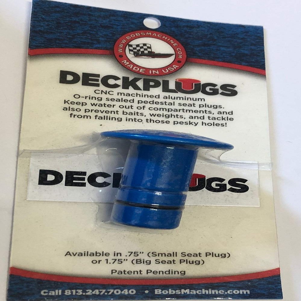 Bob's Machine 311-000002B Deckplugs Pedestal Seat Plug - 0.75", Blue