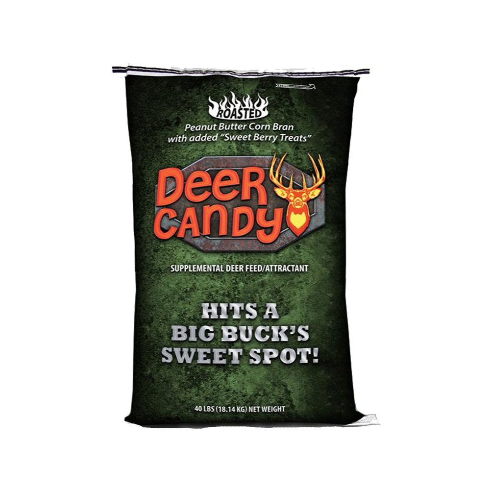 BOSS Buck Deer Candy | Strong Aroma Supplemental Deer Feed with Peanut Butter Corn Bran and Sweet Berry Treats for Hunting - 40lbs (18.14kg)