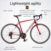 Schwinn Fastback Tourney AL Adult Performance Road Bike, Beginner to Intermediate Bicycle Riders, 700c Wheels, 14-Speed Drivetrain, Small Aluminum Frame, Red view 2