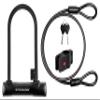 Schwinn Bike U-Lock with Cable, 4 ft x 10 mm Cable, Black, Vinyl Coated Steel Shackle, Mounting Bracket for Storage and Transport, Anti Theft Protection, Shackle Bike Lock for Security view 1