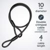 Schwinn Bike U-Lock with Cable, 4 ft x 10 mm Cable, Black, Vinyl Coated Steel Shackle, Mounting Bracket for Storage and Transport, Anti Theft Protection, Shackle Bike Lock for Security view 2