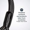 Schwinn Bike U-Lock with Cable, 4 ft x 10 mm Cable, Black, Vinyl Coated Steel Shackle, Mounting Bracket for Storage and Transport, Anti Theft Protection, Shackle Bike Lock for Security view 4