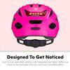 Schwinn Beam Lighted Helmet for Adults, Pink, Size 58 - 62 cm for Riders Ages 14+, Rear LED Light, Reflective Strips, Adjustable Dial and Straps, 17 Air Vents, Removable Visor, Adult Bike Helmet view 2
