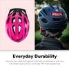 Schwinn Beam Lighted Helmet for Adults, Pink, Size 58 - 62 cm for Riders Ages 14+, Rear LED Light, Reflective Strips, Adjustable Dial and Straps, 17 Air Vents, Removable Visor, Adult Bike Helmet view 4