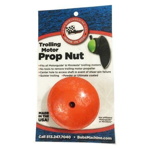 Bob's Machine 312-100006 Prop Nut for Minn Kota Trolling Motors with 70 lbs. or Less Thrust - Orange