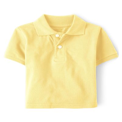 The Children's Place boys Short Sleeve Uniform Polo Shirt, New Yellow, 18-24 Months US