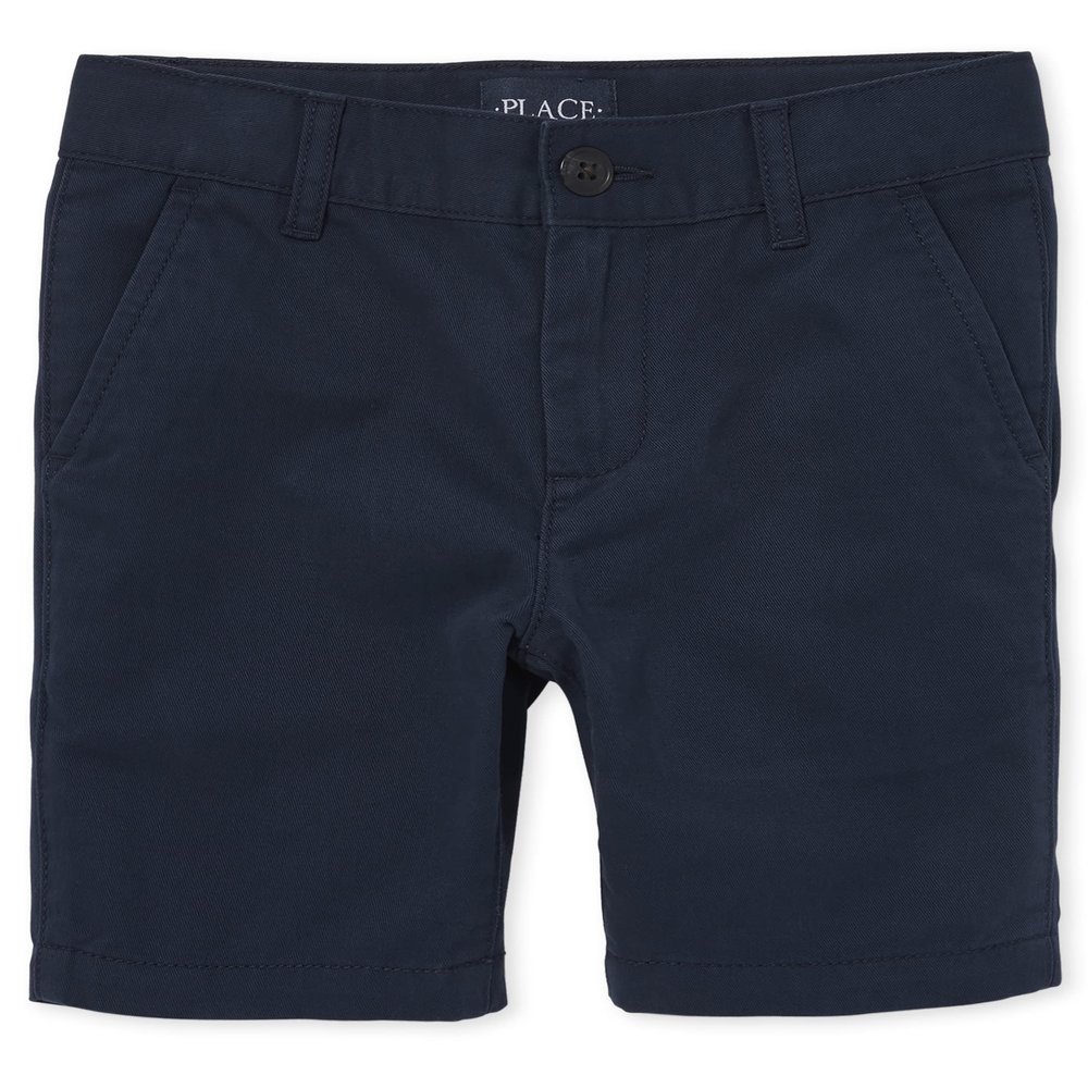 The Children's Place boys Stretch Chino Shorts, New Navy, 14