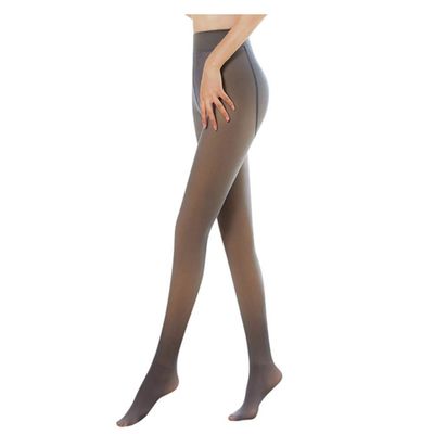 AFGQIANG Slimming Legs Fake Translucent Warm Fleece Pantyhose (Coffee (Pantyhose), 220g)