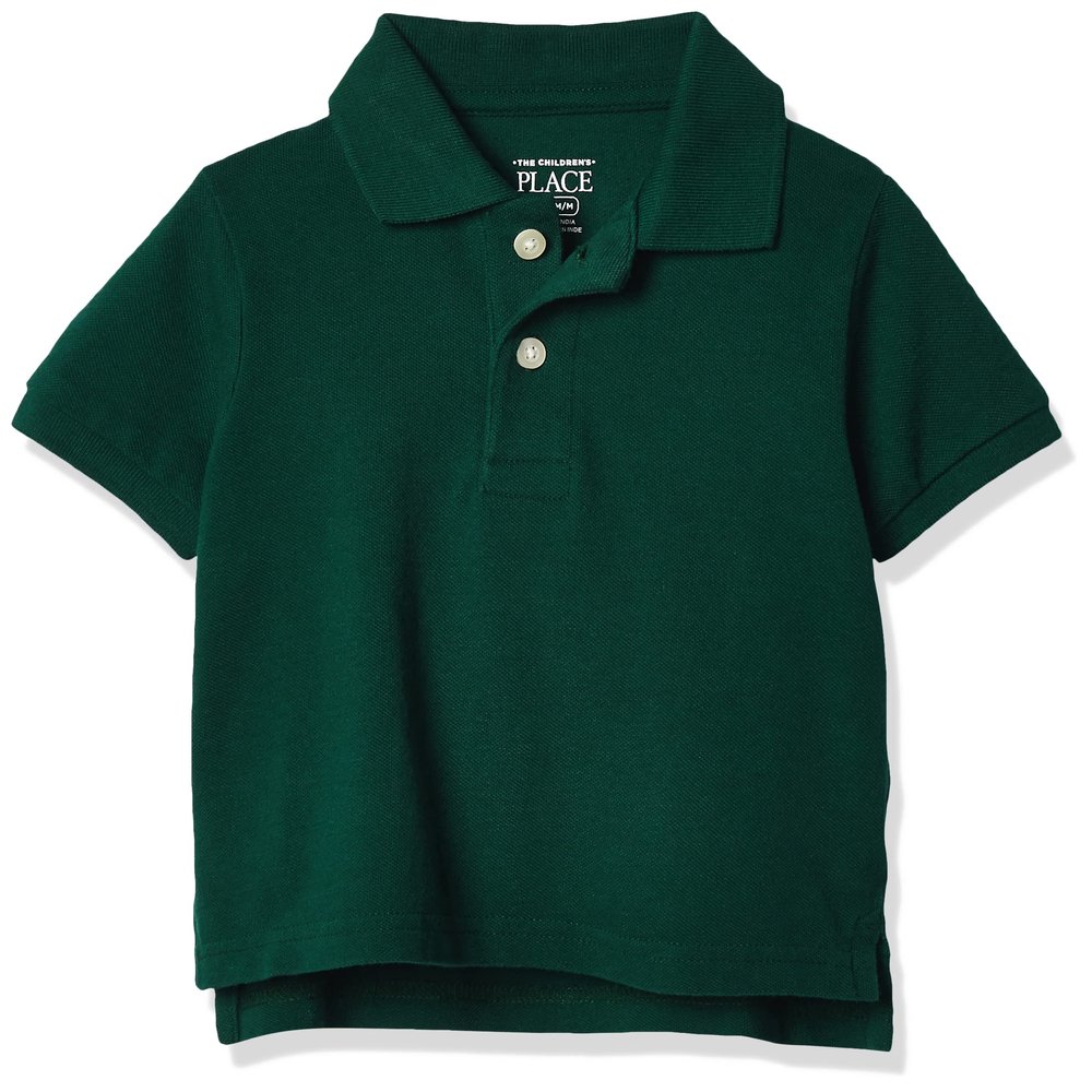 The Children's Place Baby Boys' Short Sleeve Uniform Polo, SPRUCESHAD, 18-24MONTH