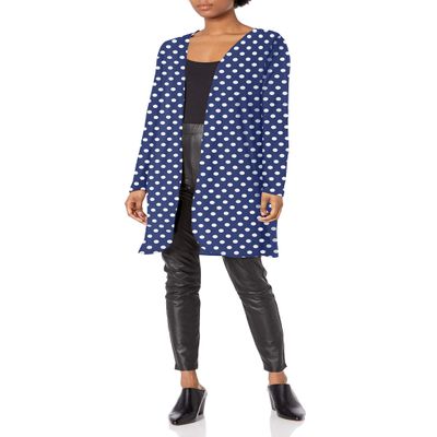 Star Vixen Women's Long Sleeve Open Front Casual Cardigan Duster Length in Silky Knit Fabric