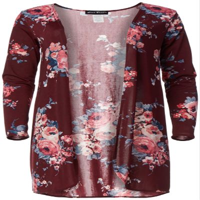 Star Vixen Women's Long Sleeve Open Front Casual Cardigan Duster Length in Silky Knit Fabric