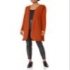 Star Vixen Women's Plus Size Long Sleeve Open Front Casual Cardigan Duster Length in Silky Knit Fabric view 1