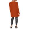 Star Vixen Women's Plus Size Long Sleeve Open Front Casual Cardigan Duster Length in Silky Knit Fabric view 2