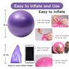 XIECCX Mini Yoga Balls 9 Inch Exercise Pilates Therapy Balance Barre Equipment for Home Stability Squishy Training PhysicalCore Training(6 PCS) view 3