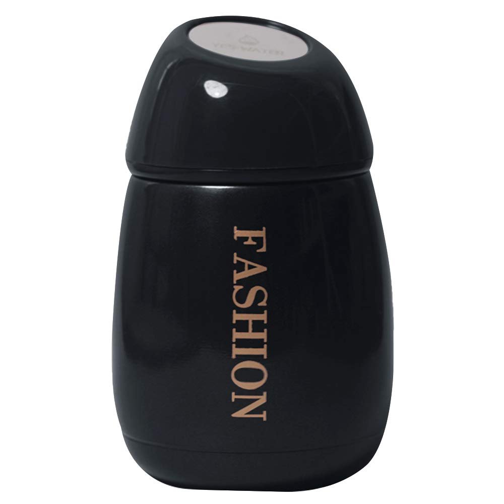 Sun Kea Women Men Stainless Steel Vacuum Cup Designer Mini Portable Travel Sports Water Bottle, Smooth Pearl Light